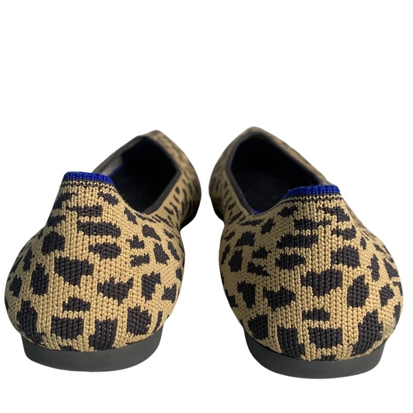 Rothy’s The Point Leopard Print Retired Brown Tan Leopard Flats Shoes Size 9.5 - Picture 4 of 11